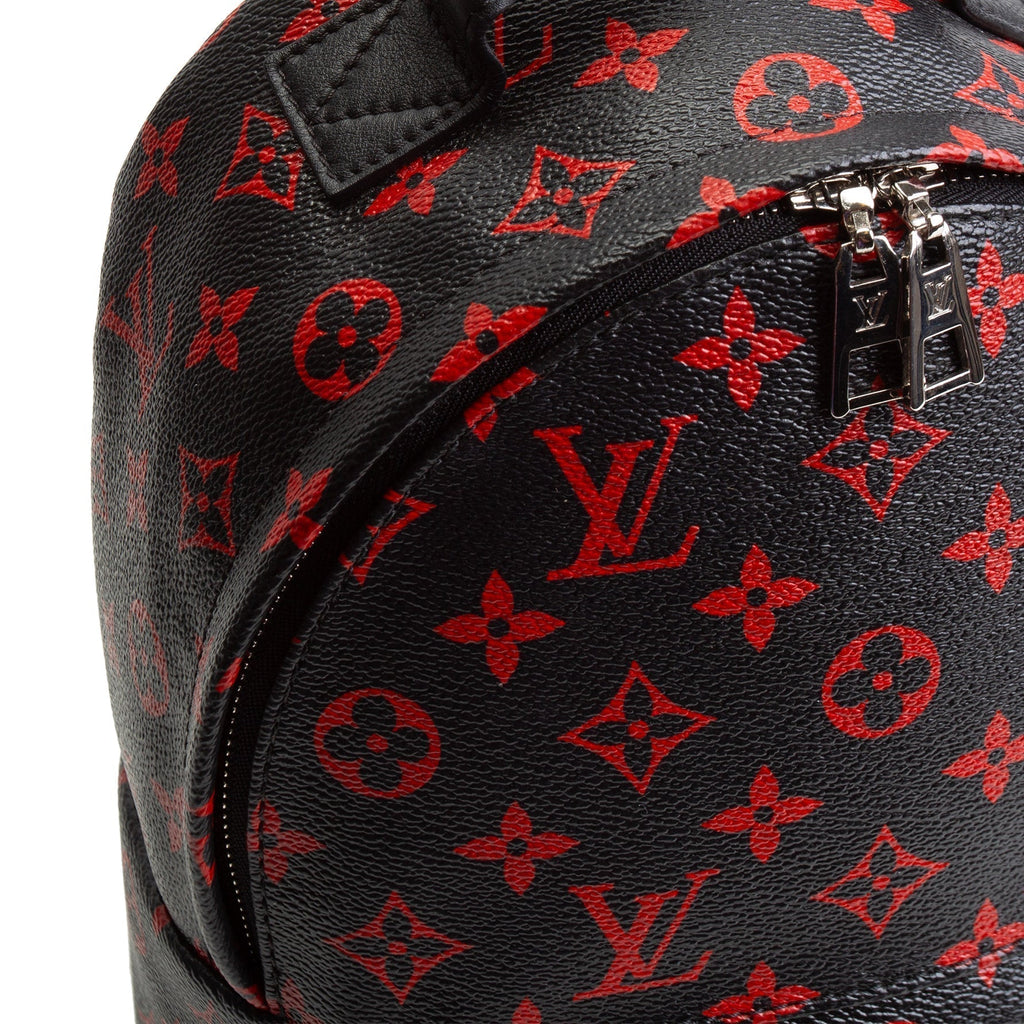 LV Infarouge Monogram Palm Spring PM Backpack - Black/Red