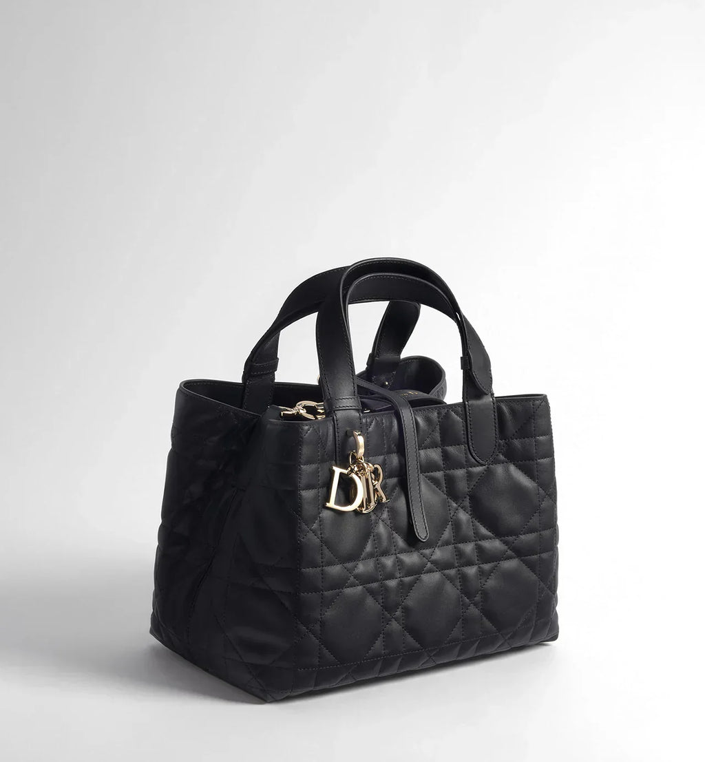 Medium Di Toujours Bag Black Macrocannage Calfskin