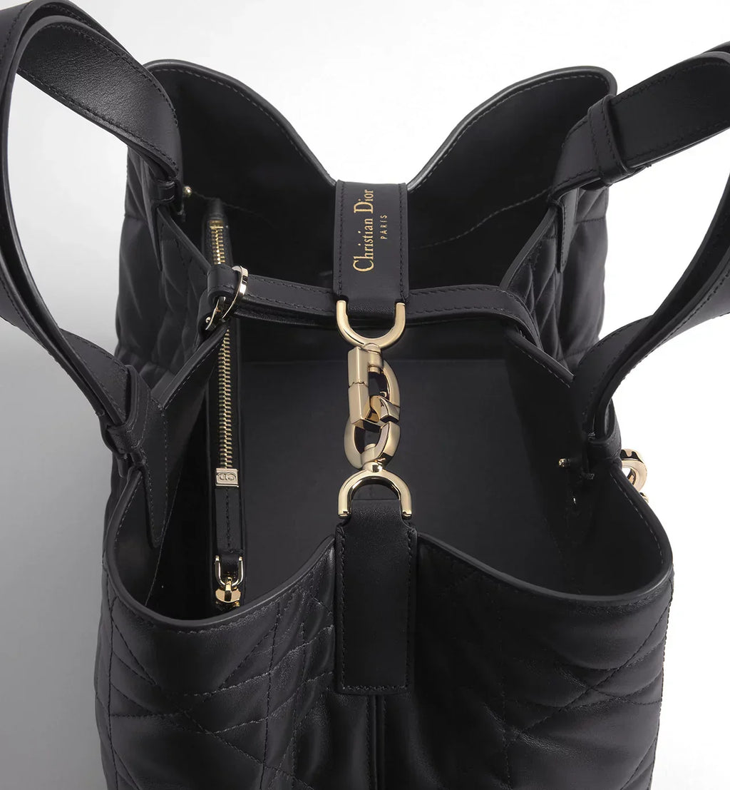 Medium Di Toujours Bag Black Macrocannage Calfskin