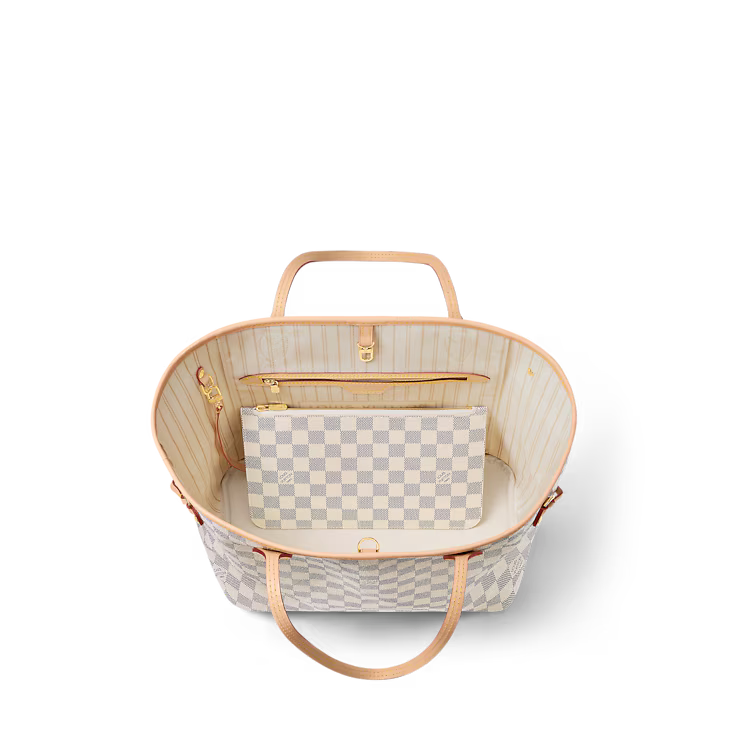 Neverfull MM Damier Azur Canvas Beige