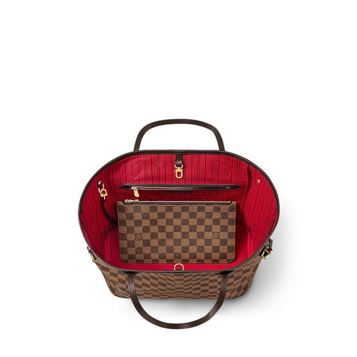 Neverfull MM Damier Ebene Canvas Cerise