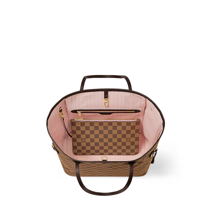 Neverfull MM Damier Ebene Canvas Rose Ballerine